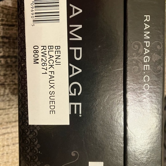 Rampage Booties Black Slouch Faux Suede Size 8 NEW in box - Picture 2 of 7